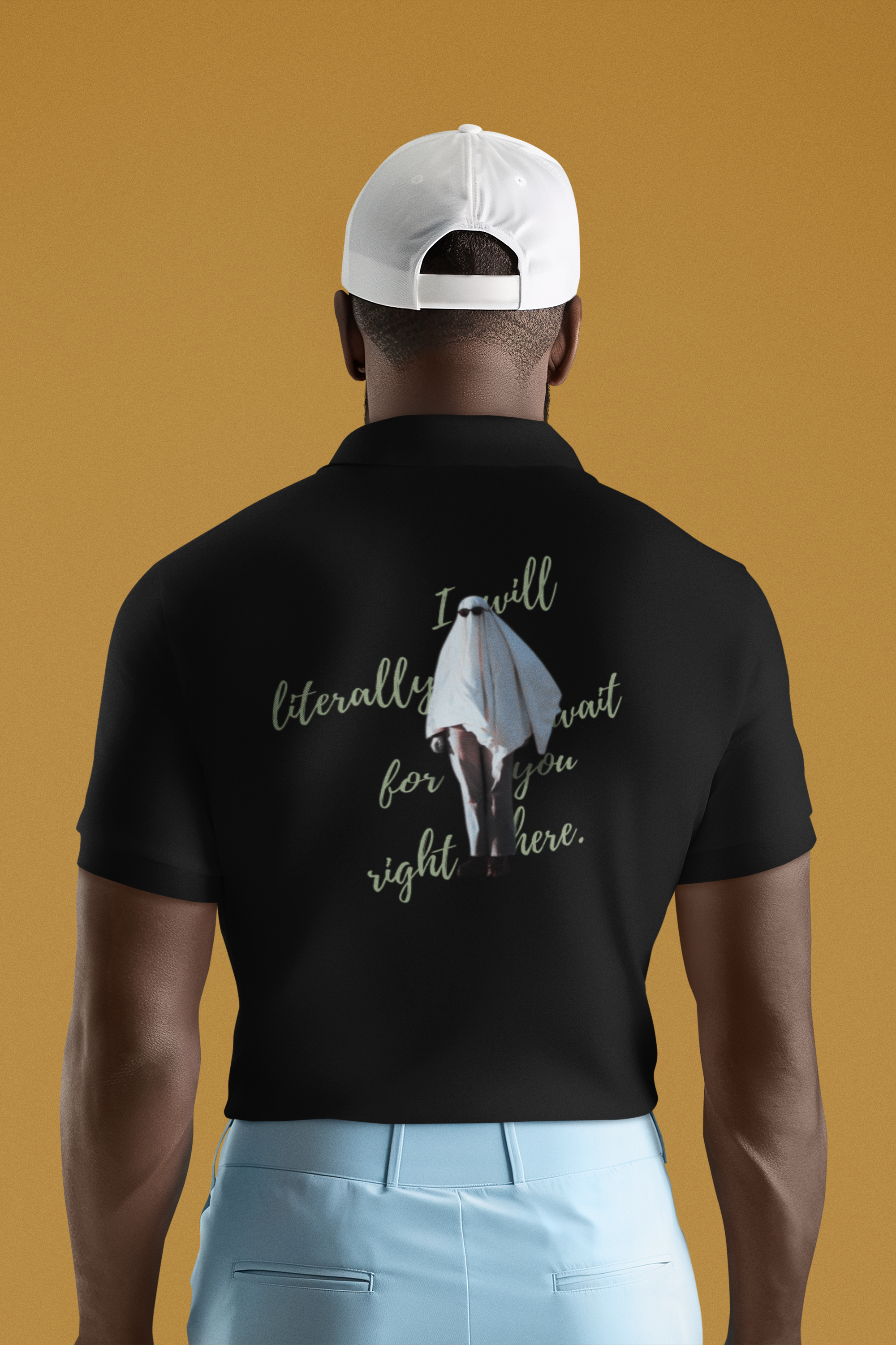 The Black Unisex Ghoststead Polo