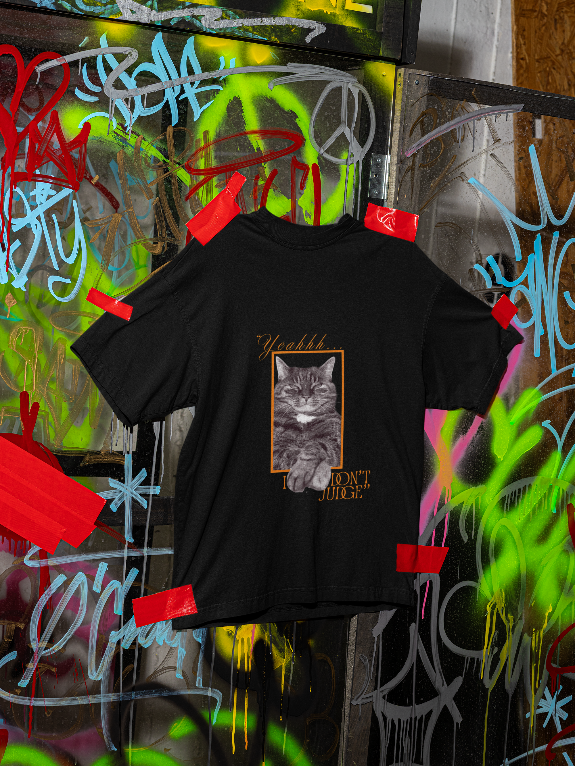 Black Judge & Purr Tee