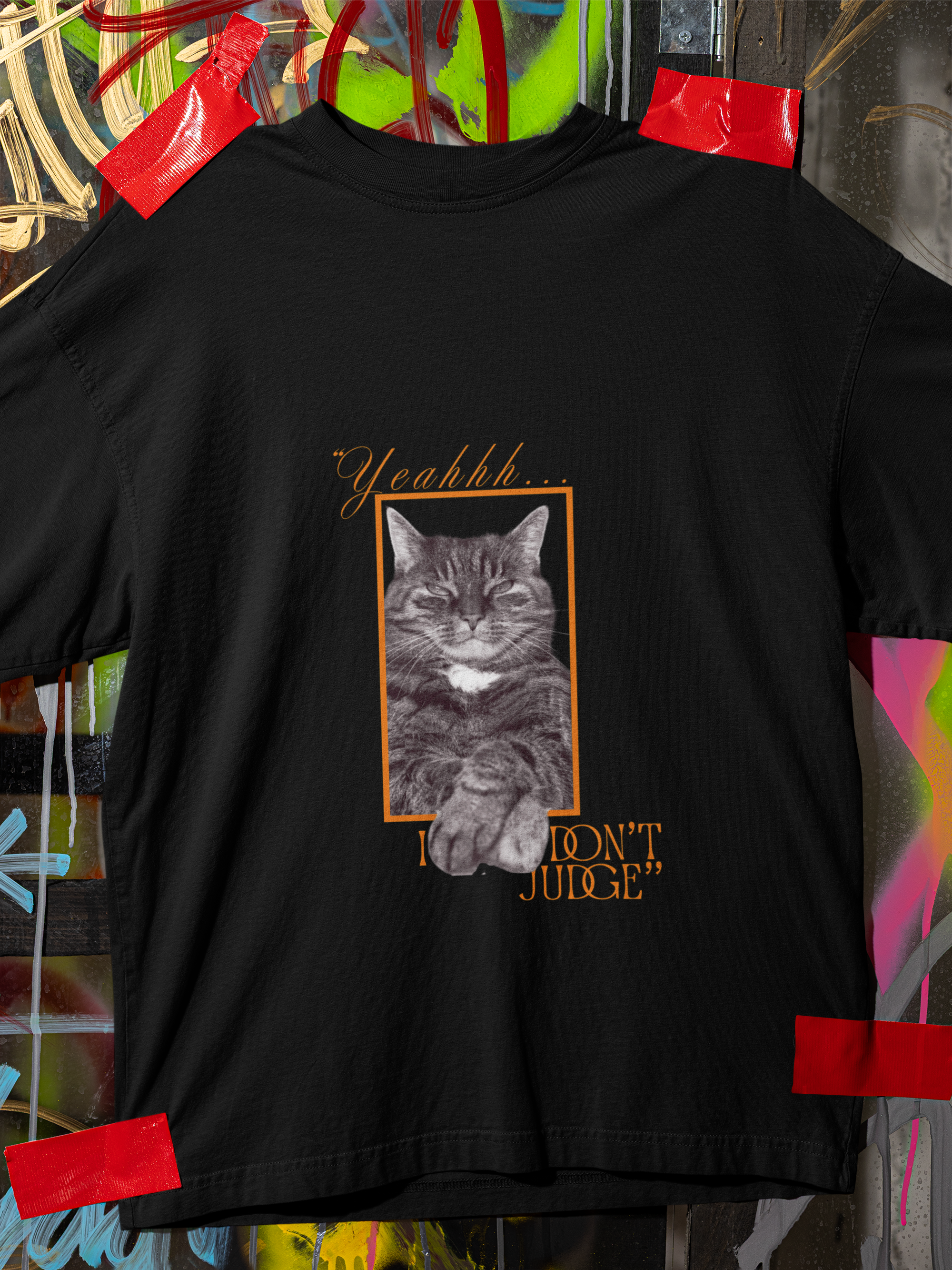 Black Judge & Purr Tee
