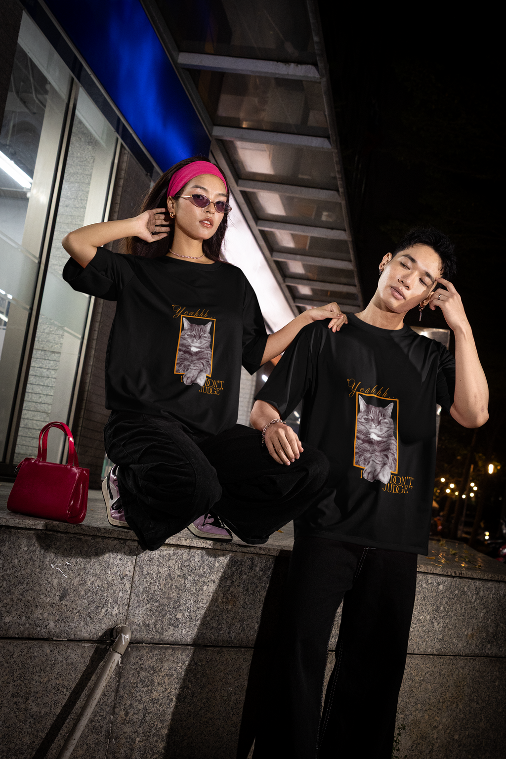 Black Judge & Purr Tee