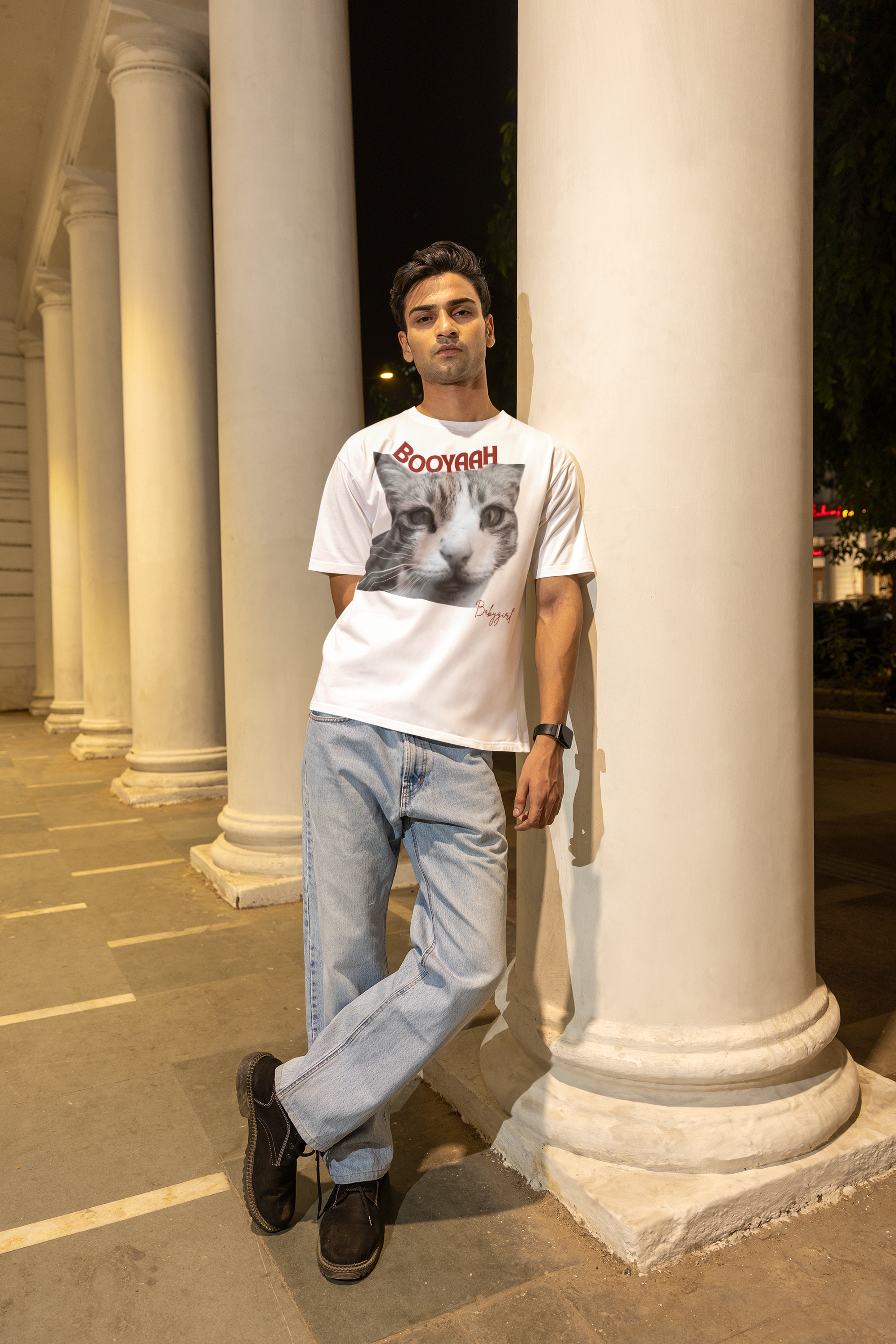 White BOOYAH Babygirl Oversized Tee