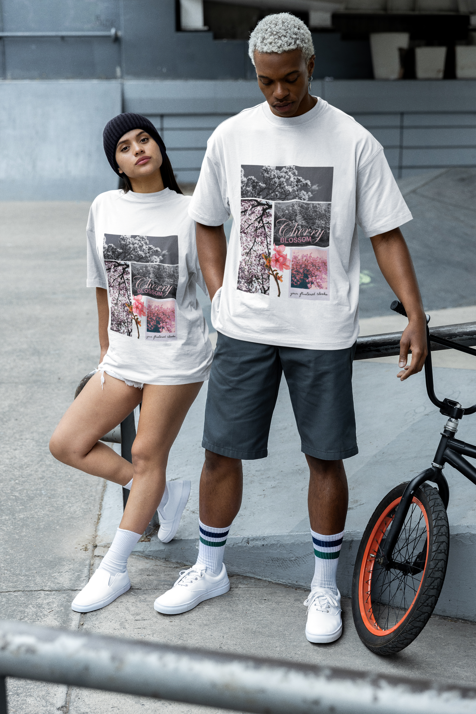 White Cherry Blossom Polaroid Tee