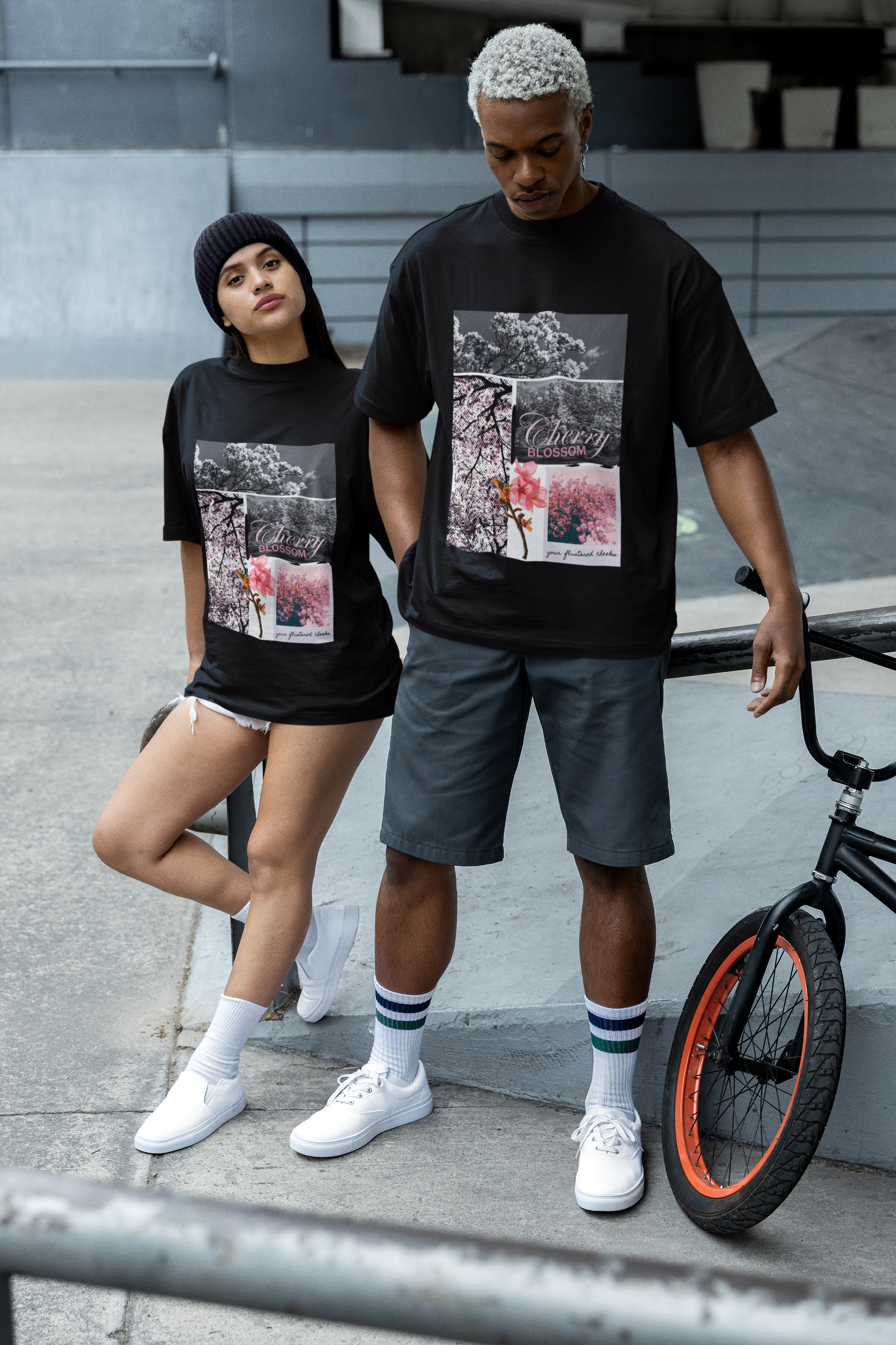 Black Cherry Blossom Polaroid Tee