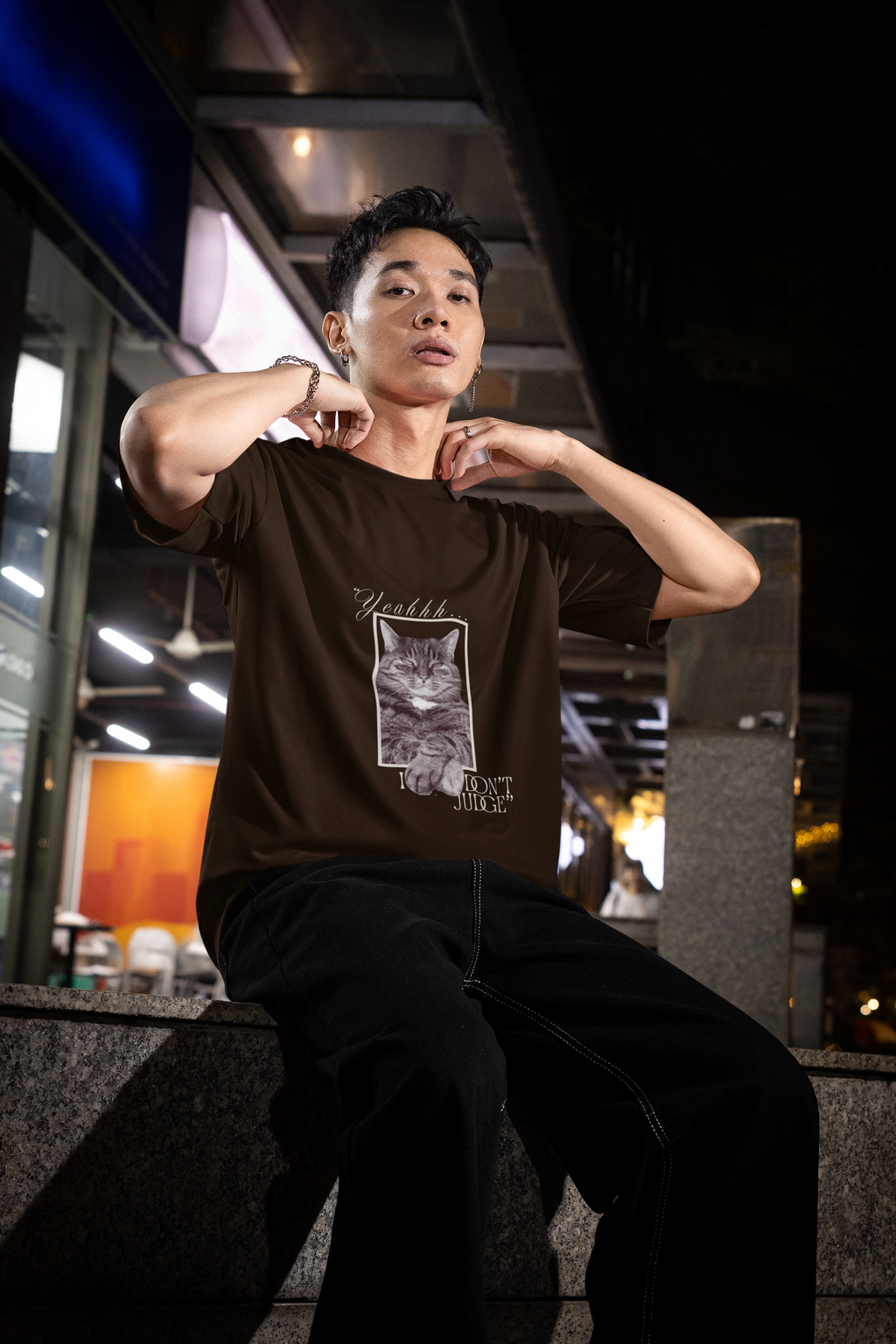 Brown Judge & Purr Tee