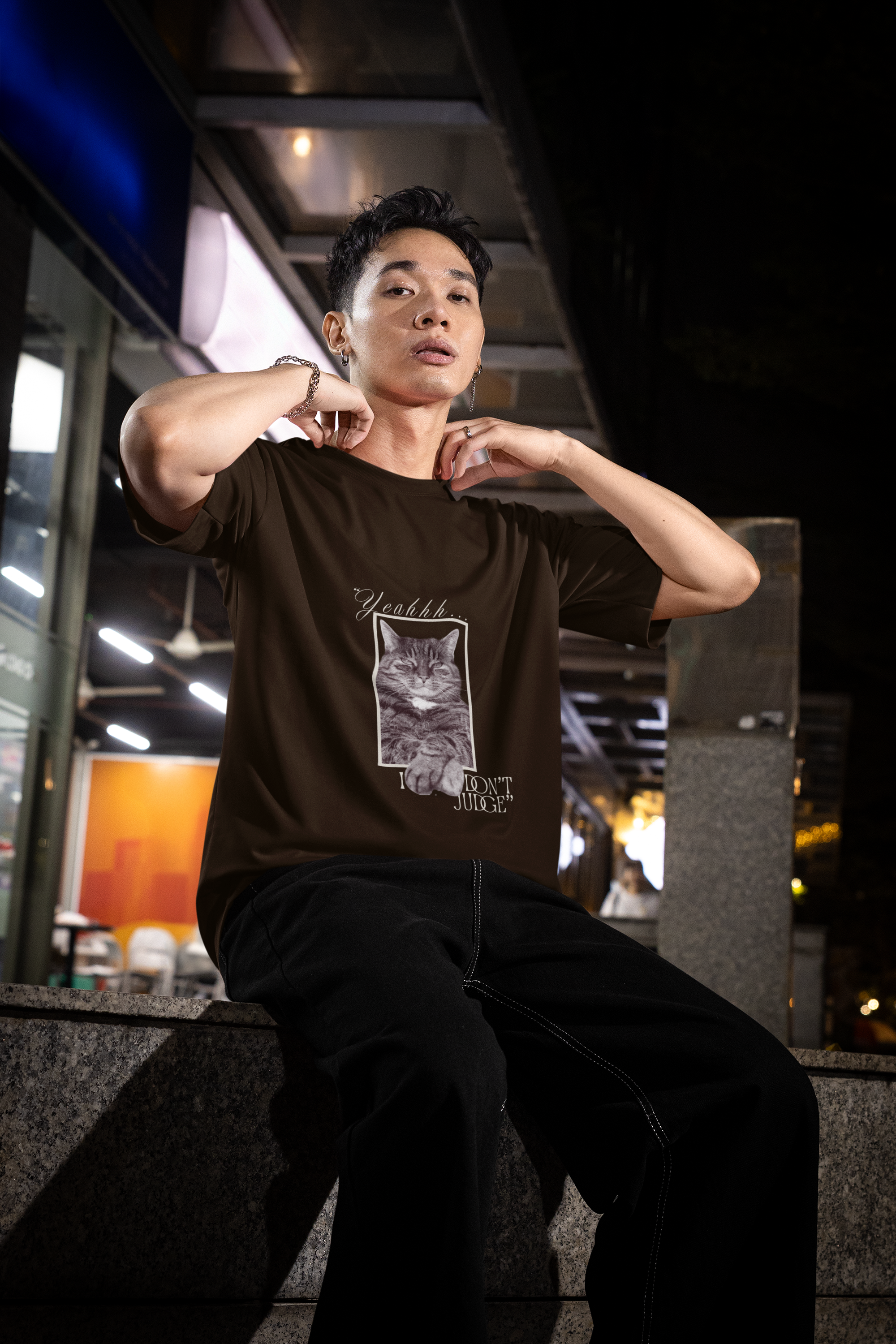 Brown Judge & Purr Tee