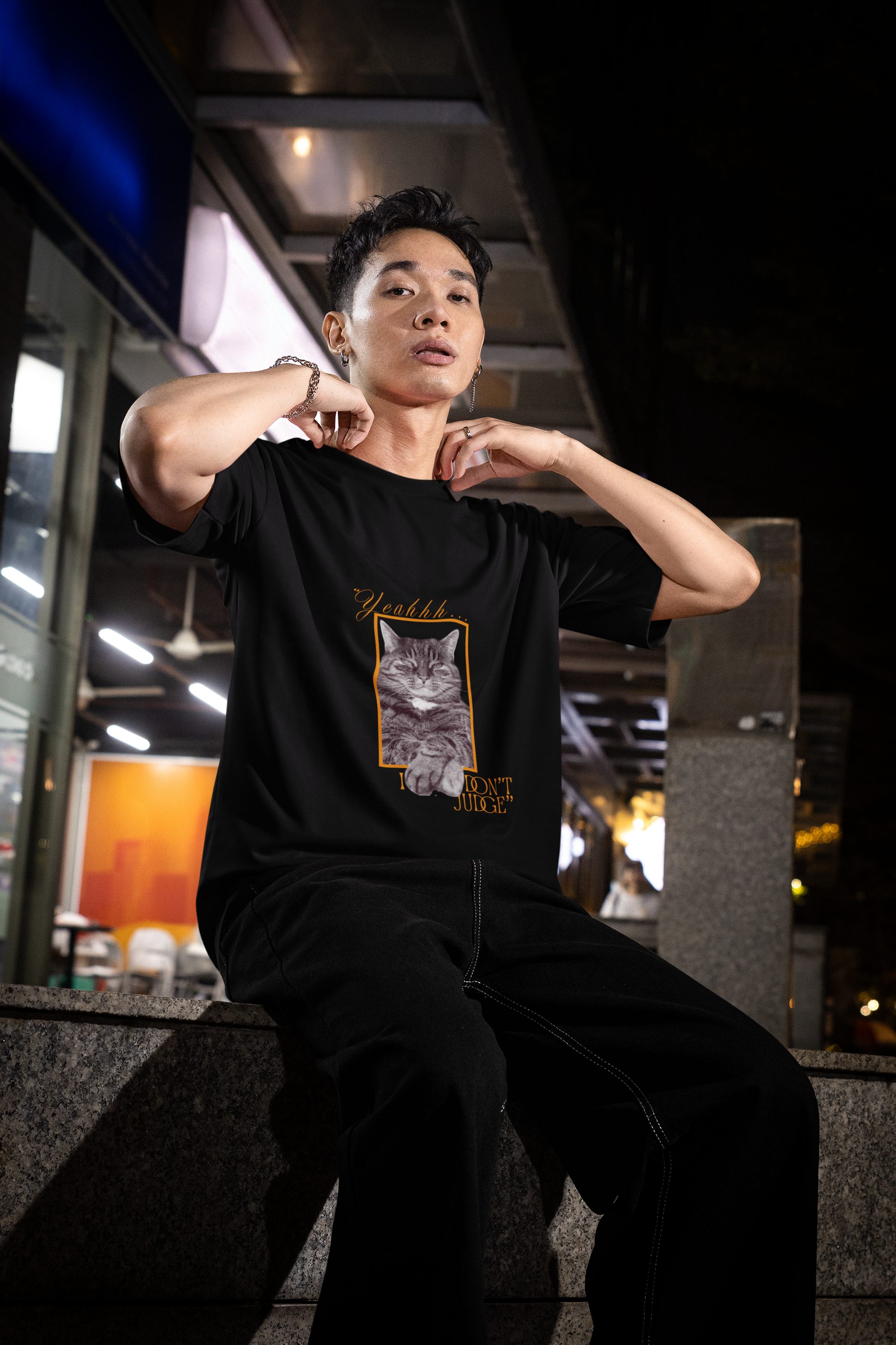 Black Judge & Purr Tee