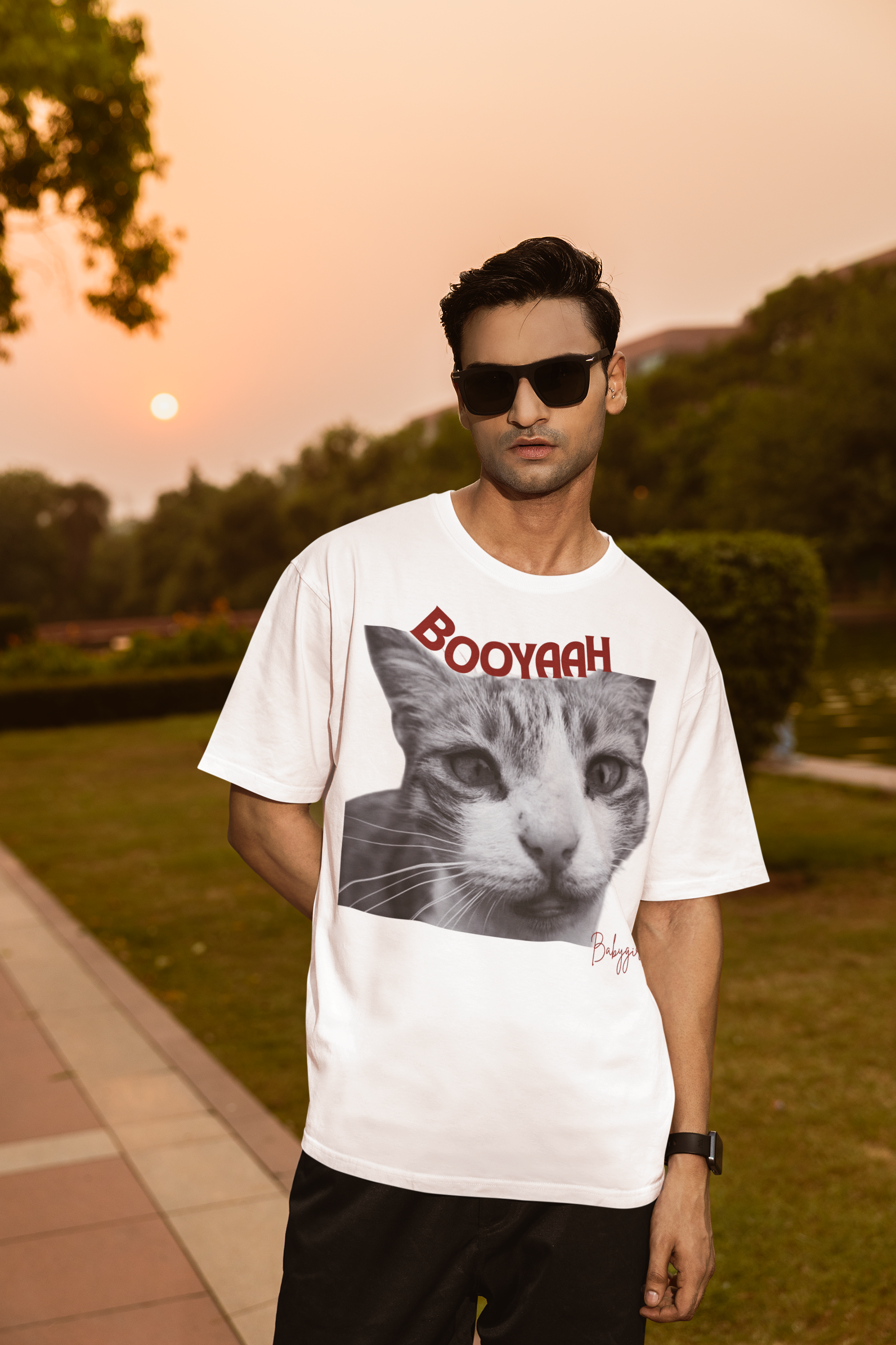 White BOOYAH Babygirl Oversized Tee