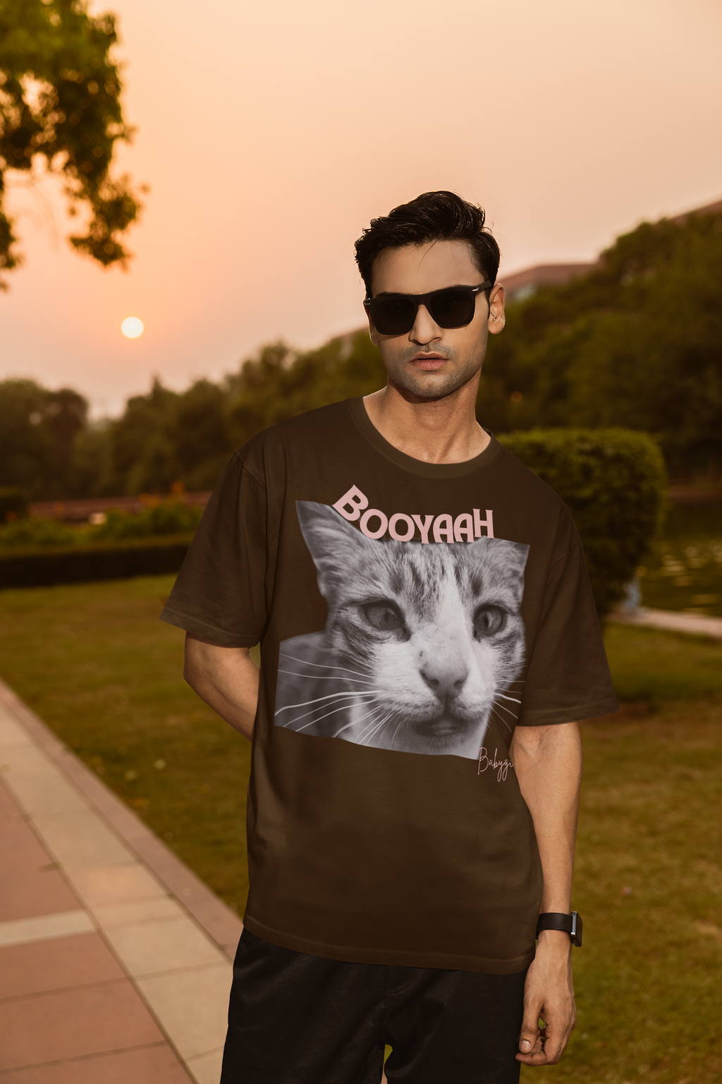 Brown BOOYAH Babygirl Oversized Tee