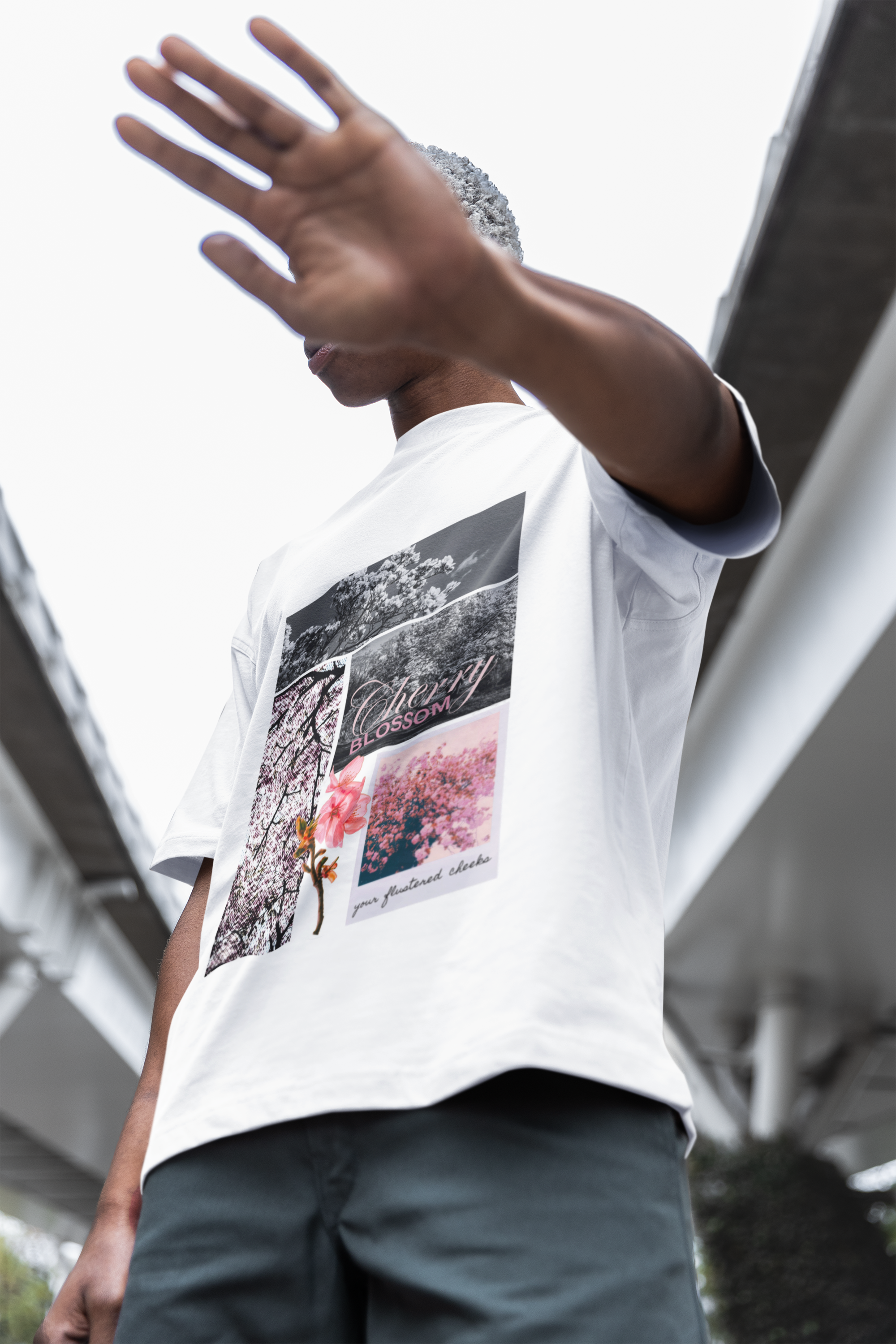 White Cherry Blossom Polaroid Tee