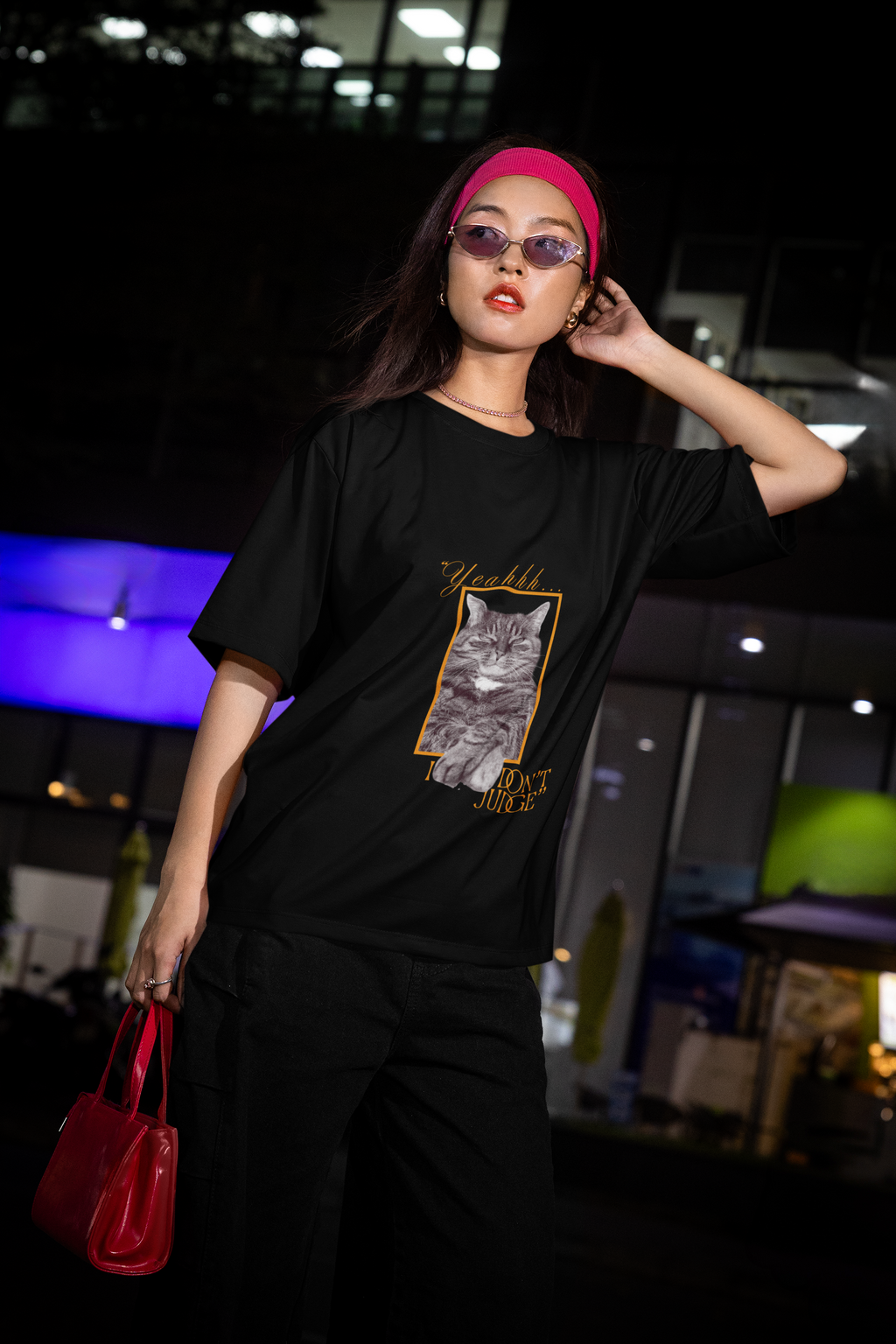 Black Judge & Purr Tee