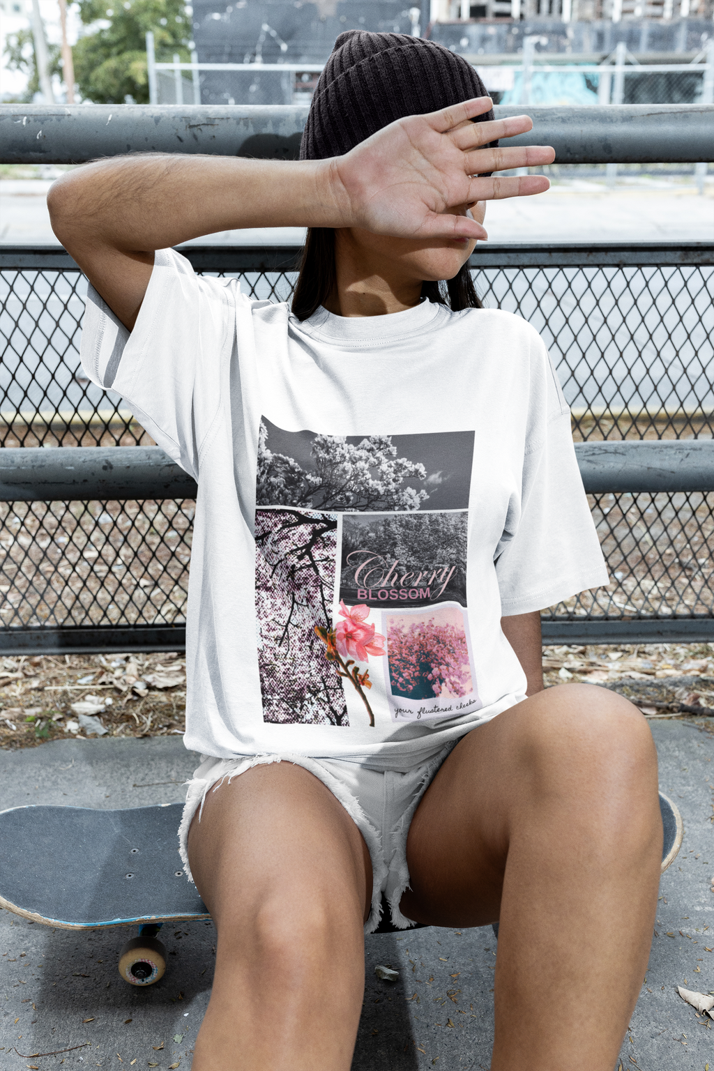 White Cherry Blossom Polaroid Tee