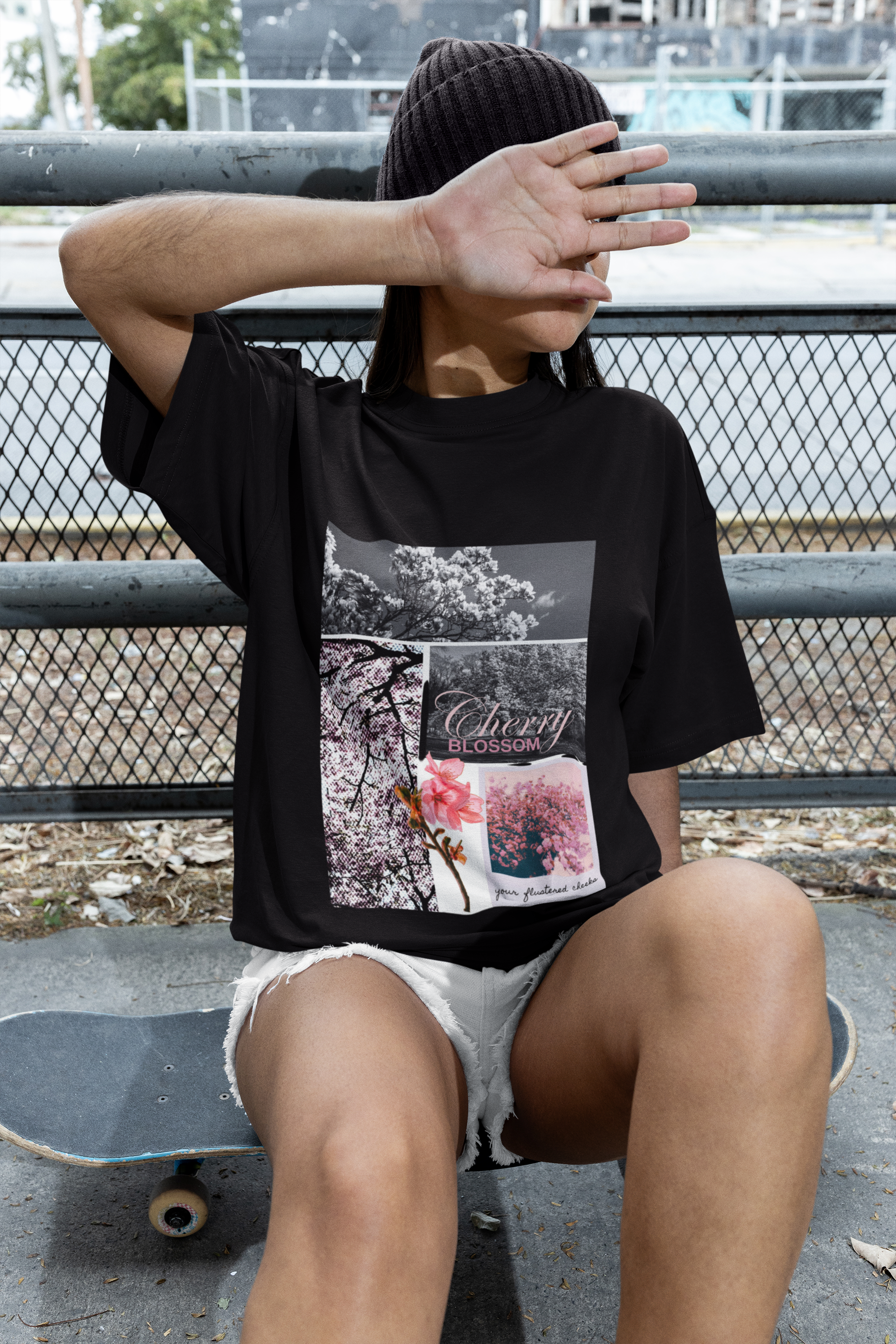 Black Cherry Blossom Polaroid Tee